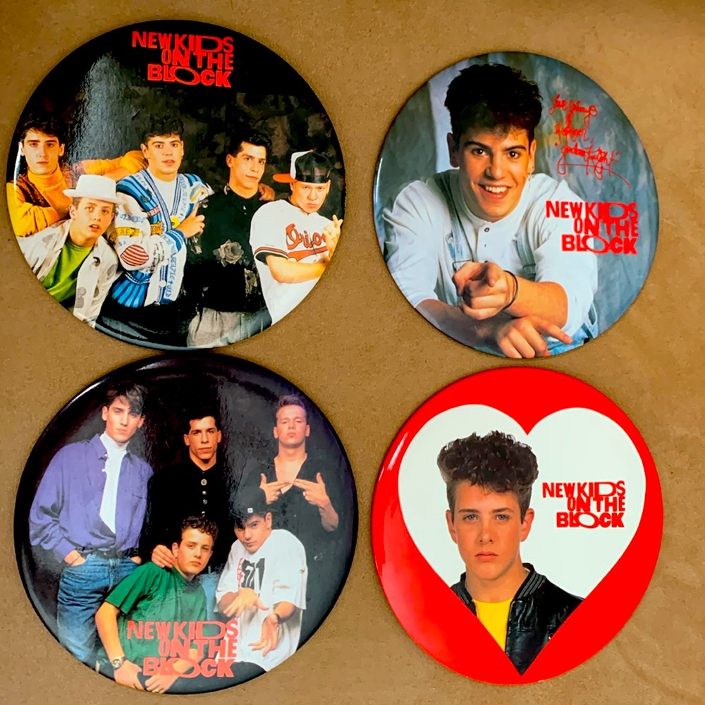 4 Vintage New Kids On The Block NKOTB 6 inch 6” Pin Button